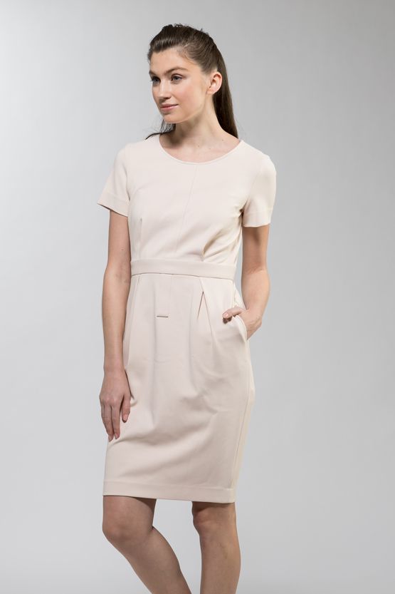 Shell Pink 3D Lightweight Stretch Dress - Not Found