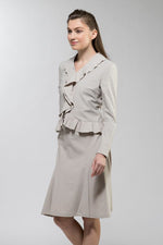 Greige Stretch Frill Jacket - Sold Out