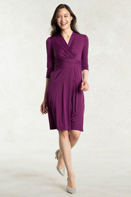 Grape Cache-Coeur Dress