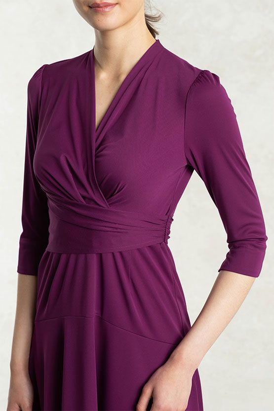 Grape Cache-Coeur Dress