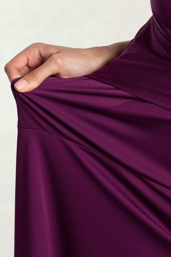 Grape Cache-Coeur Dress
