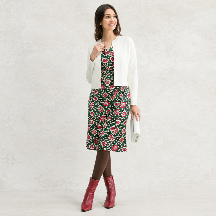 Bordeaux Red Squishy Stretch Boots