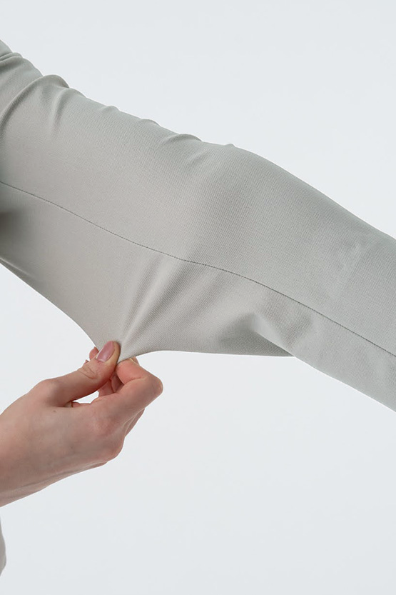 Cool Ice Gray Suit, Front Hook Collarless Jacket
