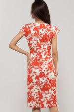 Orange Flower Ribbon Dress