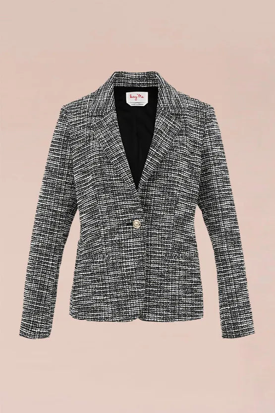 Stretch Lame Tweed: Tailored Jacket