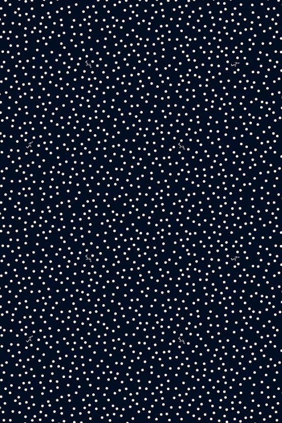 Navy Tiny Dot Gathered Dress
