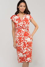 Orange Flower Ribbon Dress