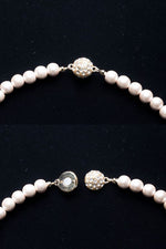 Angel Pink Lightweight Wood Pearl Short Necklace