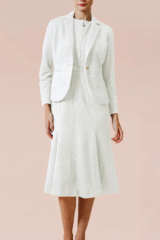 Stretch Lame Tweed: Tailored Jacket