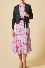 Stretch Chiffon Watercolor Mauve Long Mermaid Dress