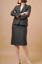 Stretch Jacquard: Back Vent Skirt