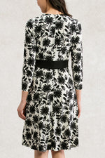 Black Gerbera Marilyn Dress