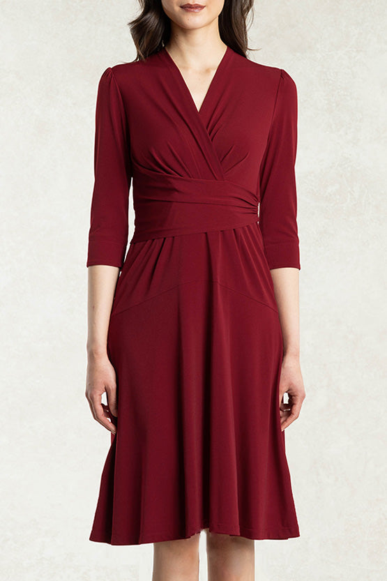 Long Length: Red Cache-Coeur Dress