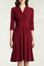Long Length: Red Cache-Coeur Dress