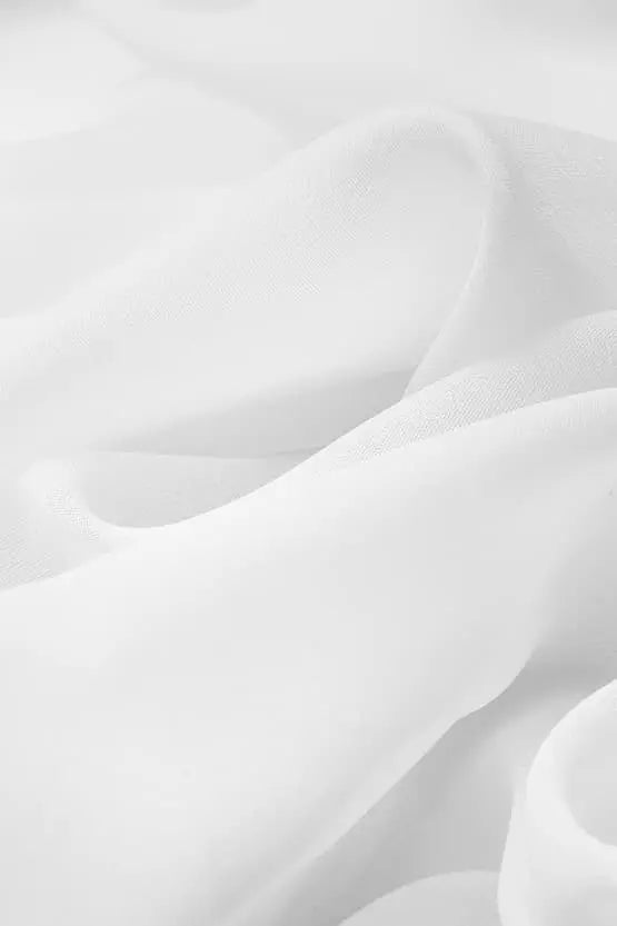 Cut Jacquard x Space Material: White X Black Decollete Tuck Dress