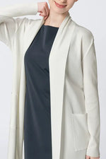 Washable Wool Knit: Long Line Cardigan