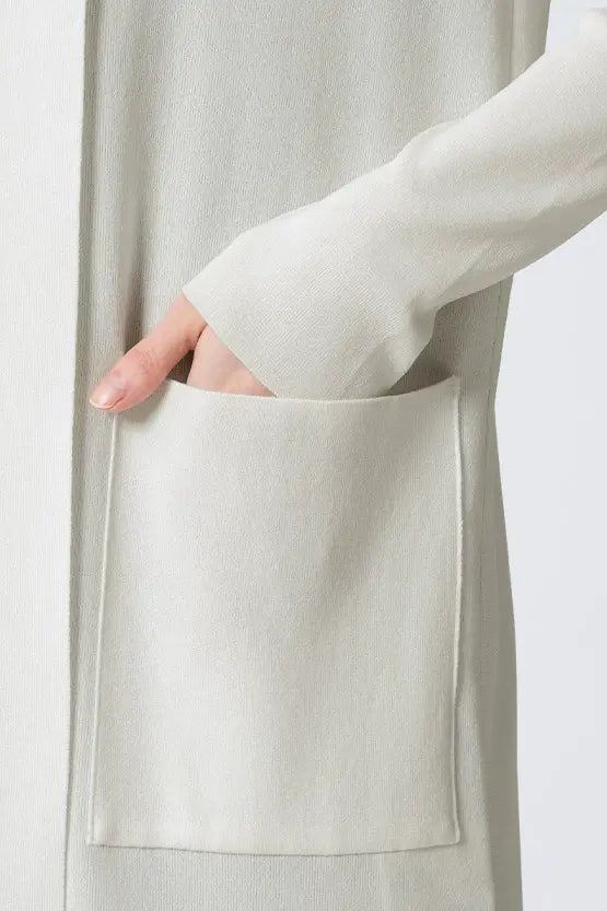 Washable Wool Knit: Long Line Cardigan