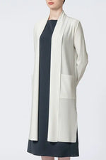 Washable Wool Knit: Long Line Cardigan