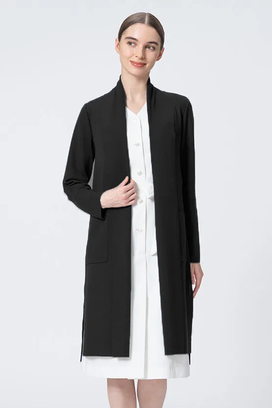 Washable Wool Knit: Long Line Cardigan