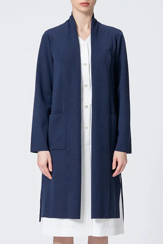 Washable Wool Knit: Long Line Cardigan