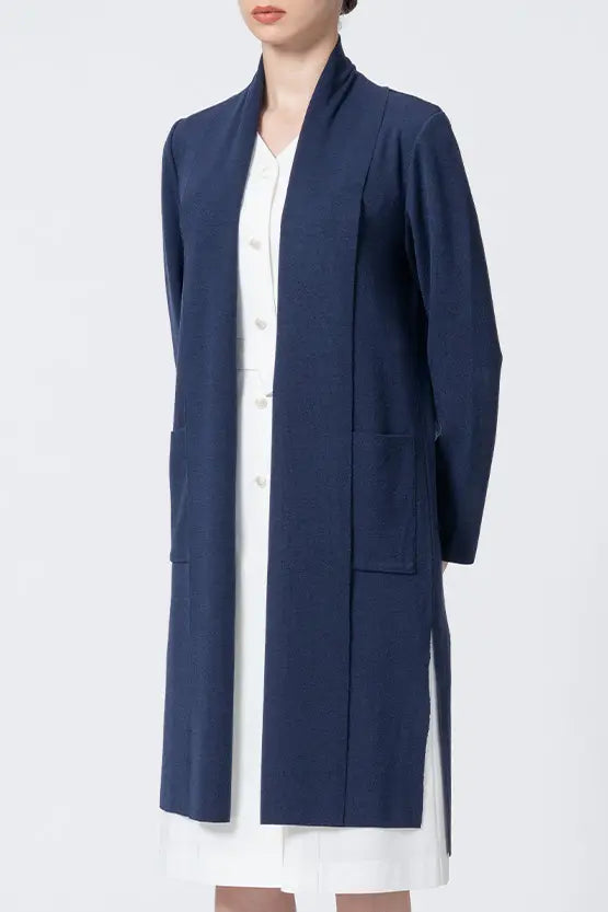Washable Wool Knit: Long Line Cardigan