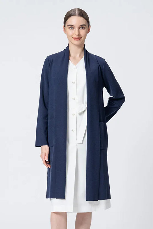Washable Wool Knit: Long Line Cardigan