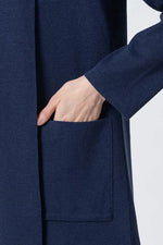 Washable Wool Knit: Long Line Cardigan