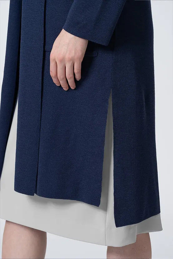 Washable Wool Knit: Long Line Cardigan