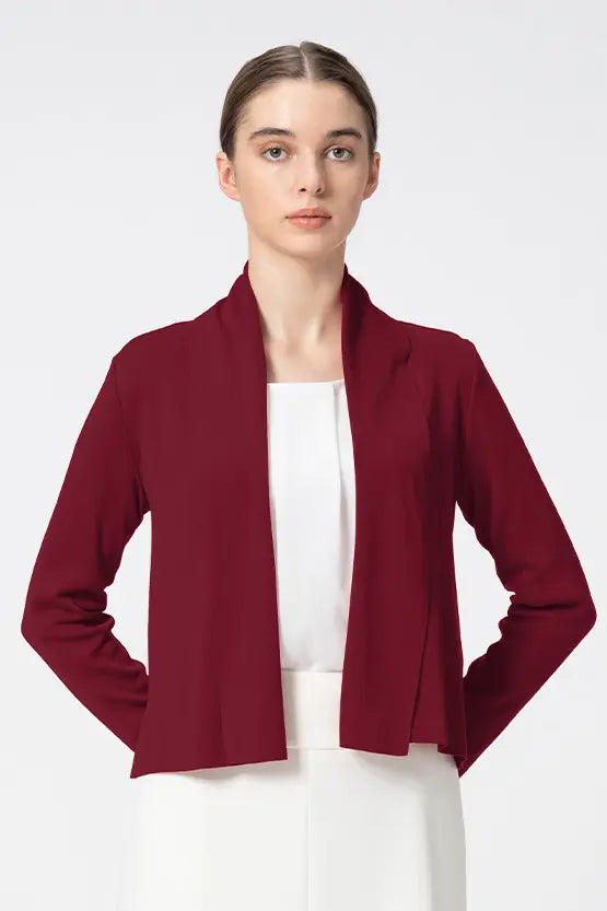 Washable Wool Knit: Short Line Cardigan