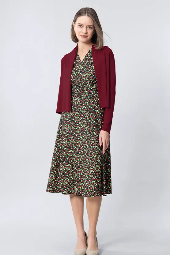 Washable Wool Knit: Short Line Cardigan
