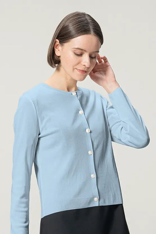 Soft Touch Knit: Crew Neck Cardigan