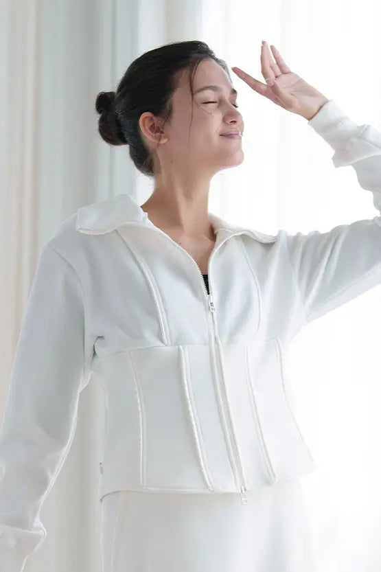 Space Material: Corset Zip-Up