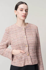Boucle Tweed: Collarless Short Jacket product image