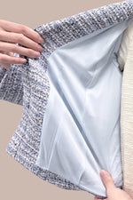 Boucle Tweed: Collarless Short Jacket