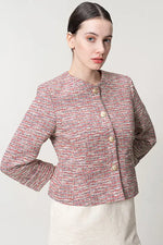 Stretch tweed: Short jacket