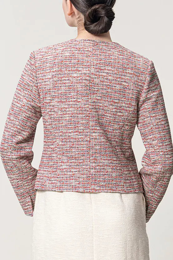 Stretch tweed: Short jacket