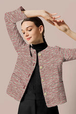 Stretch tweed: Short jacket