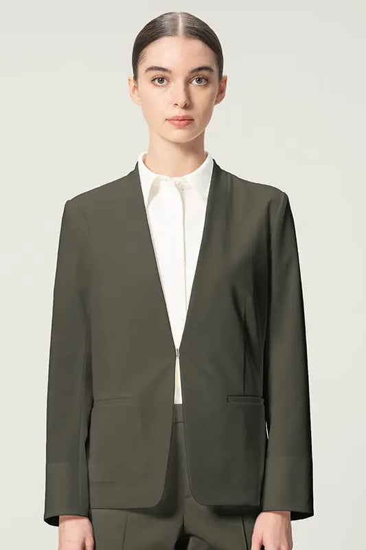 Tech Jersey: Collarless Jacket