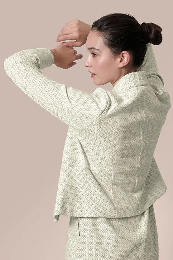 Lame Jacquard:Bolero-Length Jacket
