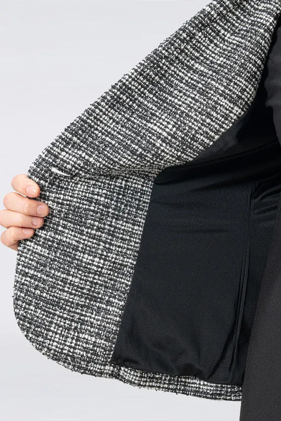 Stretch Lame Tweed: Tailored Jacket