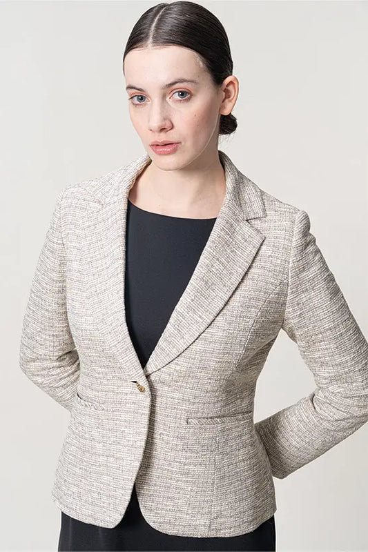Stretch tweed: tailored jacket