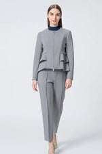 Marshmallow Tech: Double Peplum Jacket