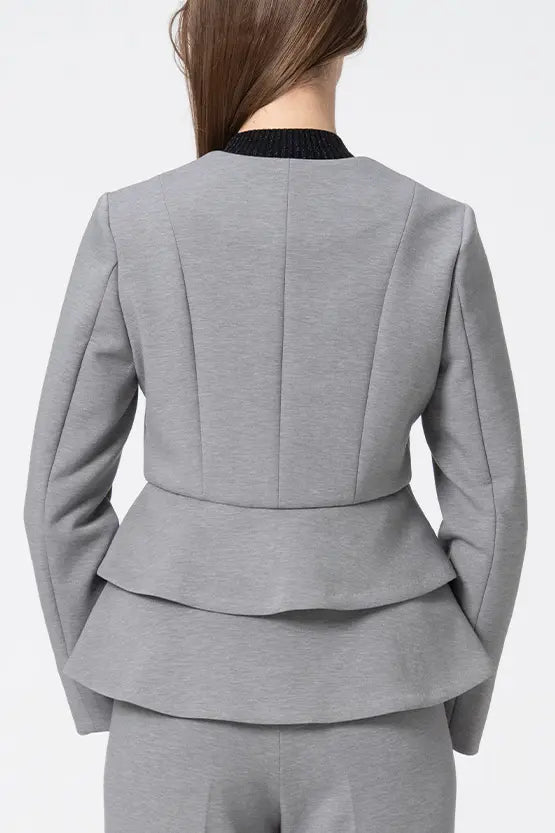 Marshmallow Tech: Double Peplum Jacket
