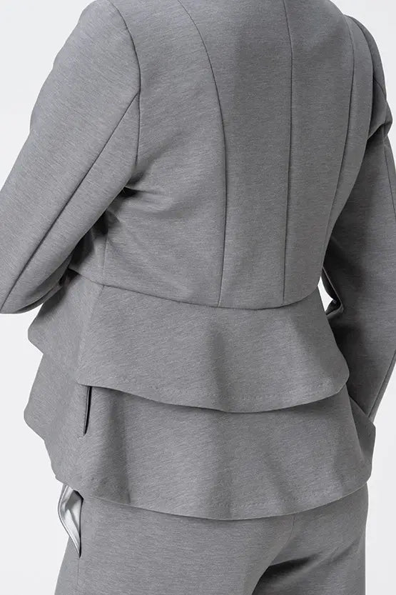 Marshmallow Tech: Double Peplum Jacket