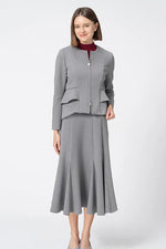 Marshmallow Tech: Double Peplum Jacket