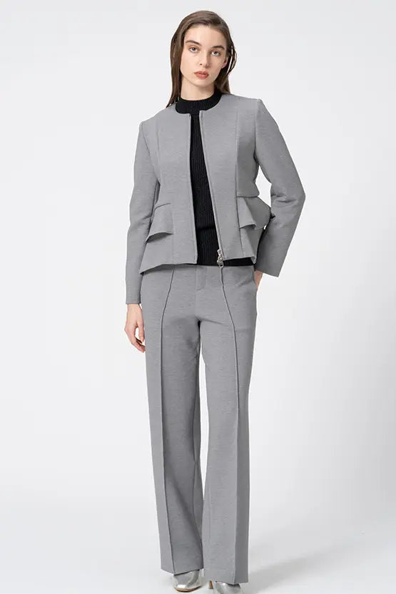Marshmallow Tech: Double Peplum Jacket