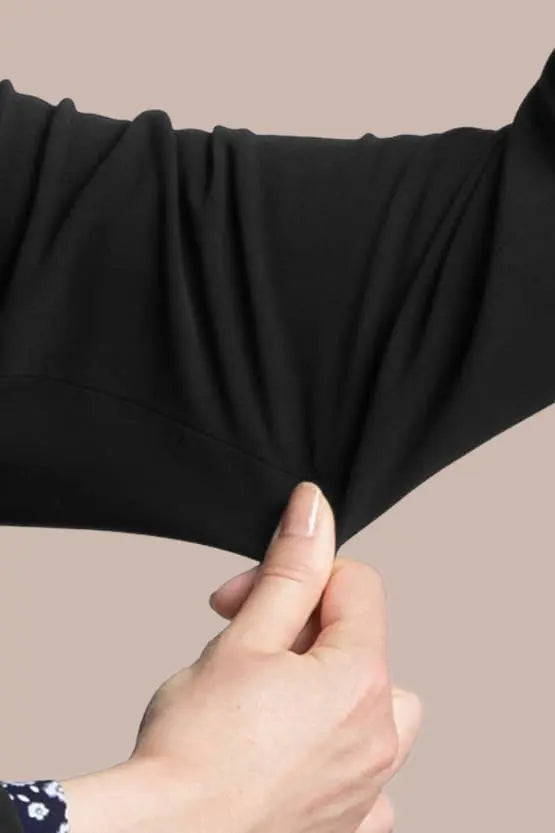 Smart Stretch: Black No-Curl Long Jacket