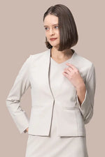 Smart Stretch Front Hook Collarless Jacket