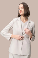 Smart Stretch: Mode Tailored Jacket - a dark grey, single-breasted men's suit jacket with a notched lapel.