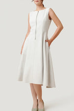 Active Stretch: Short A-Line Front Zip Dress